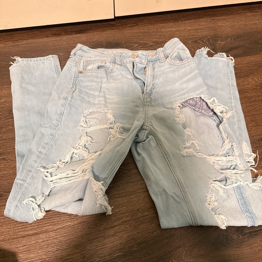 Light Blue Distressed Jeans